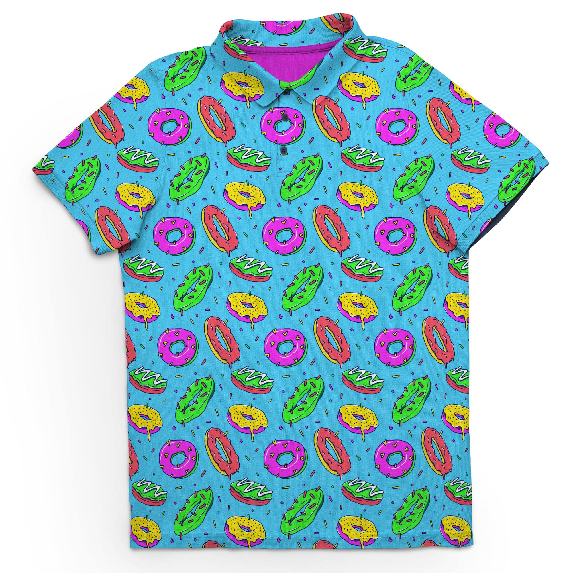 Hole in One More, Please | Funny Donut (Doughnut) Golf Polo for Men | Fathers Day Golf Gifts