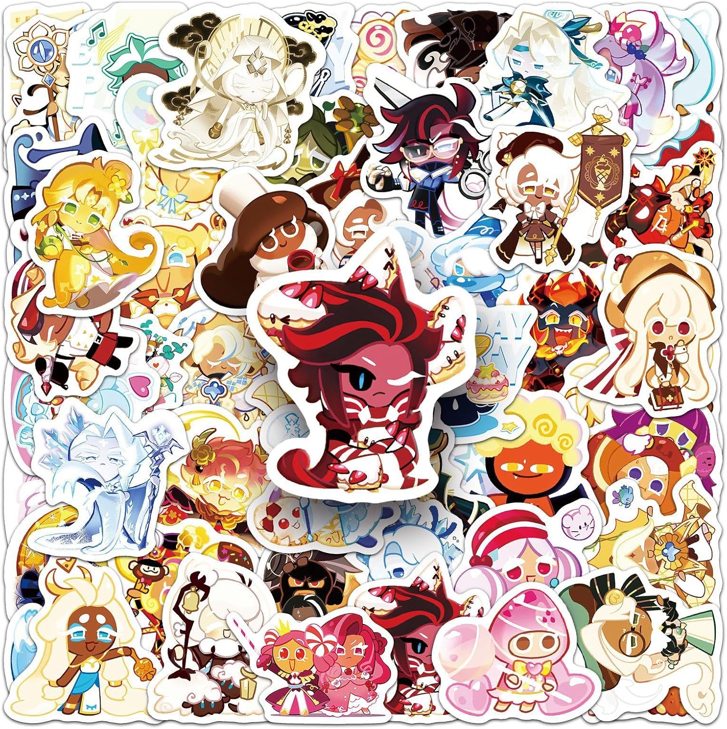 205 PCS Cookie Run Kingdom Cute Cartoon Waterproof Vinyl Sticker for Water Bottles laptops for Kids Boys Girls Teens Adults for Birthday Party Supplies Halloween Decoration Favors
