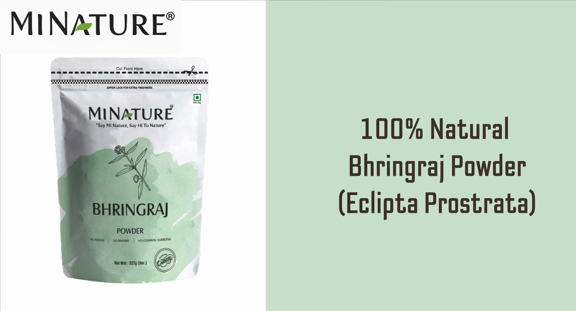 Reines Bhringraj-Puder 227 G – Natürliches Haarwuchsmittel Aus Indien (Eclipta Prostrata)