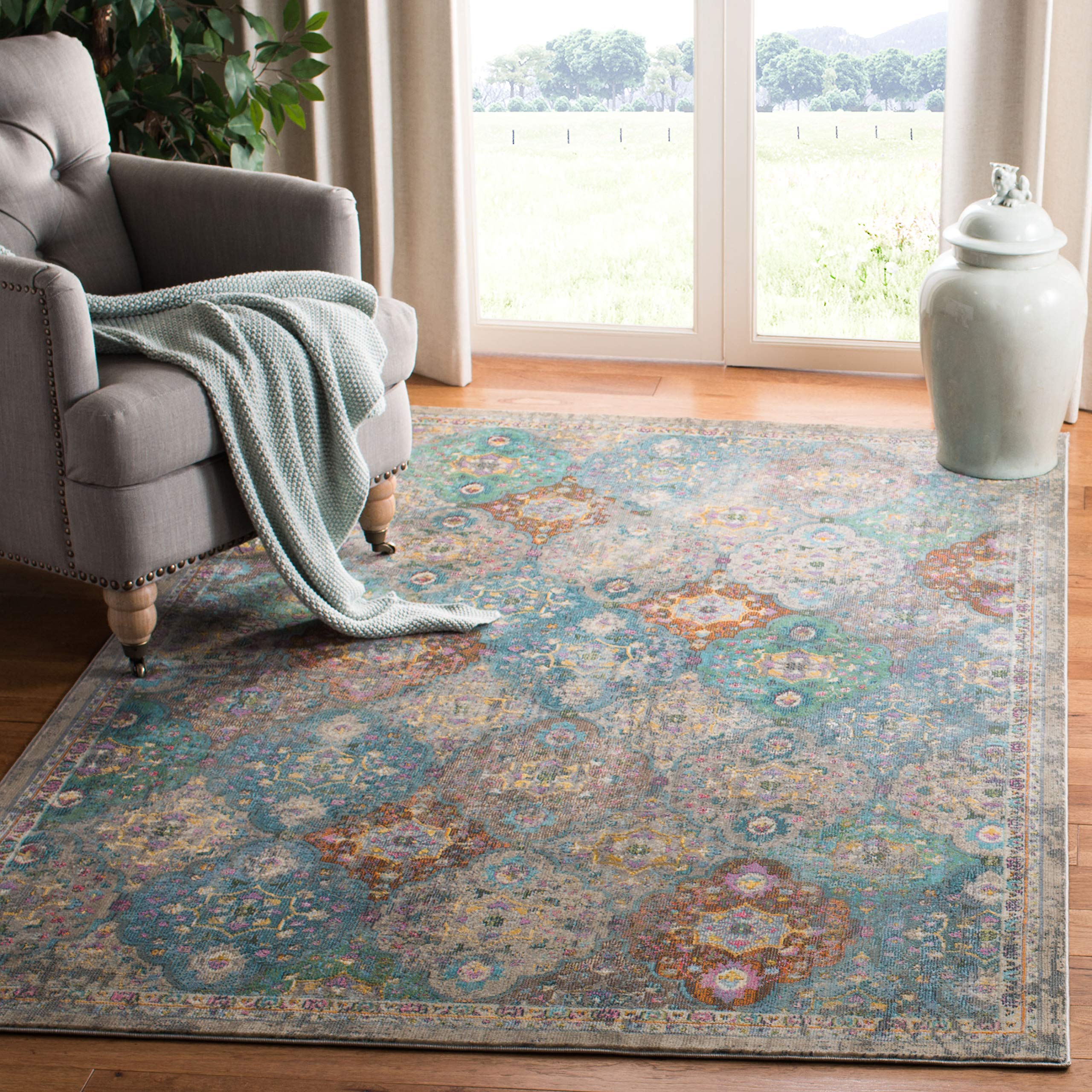 Tapis Boho Safavieh Luxor : Poil Court Facile à Nettoyer pour un Salon Moderne