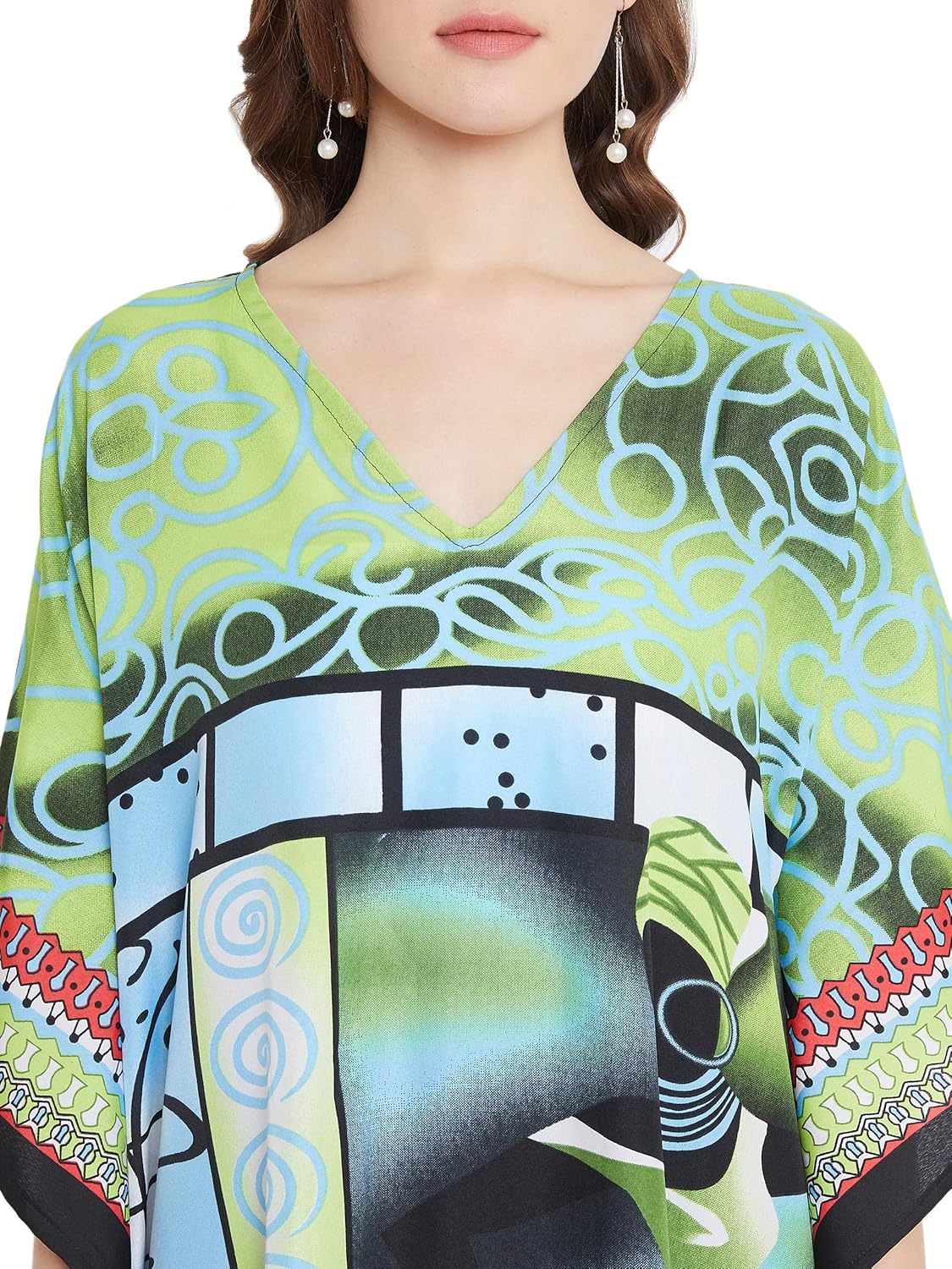 Oussum Women Long Maxi Plus Size Polyester Kaftan Caftan Gown Beach Party Casual Dress Swimwear Cover Up Lounge Resort Wear - Image 5