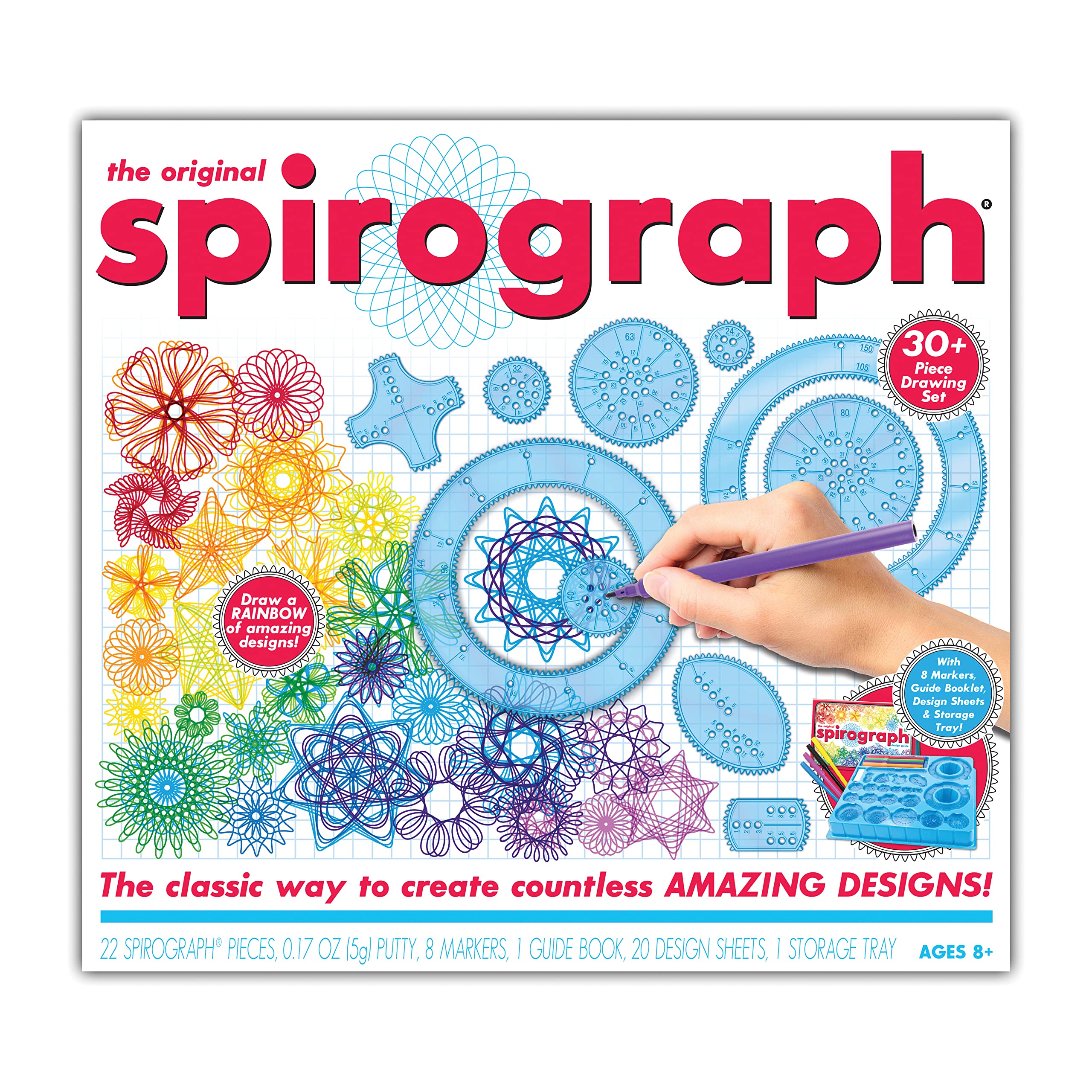 Silverlit - Spirograph The Classic-Creative Leisure Set - 30-częściowy zestaw startowy, który trzeba zobaczyć - od 8 lat, 1013Z