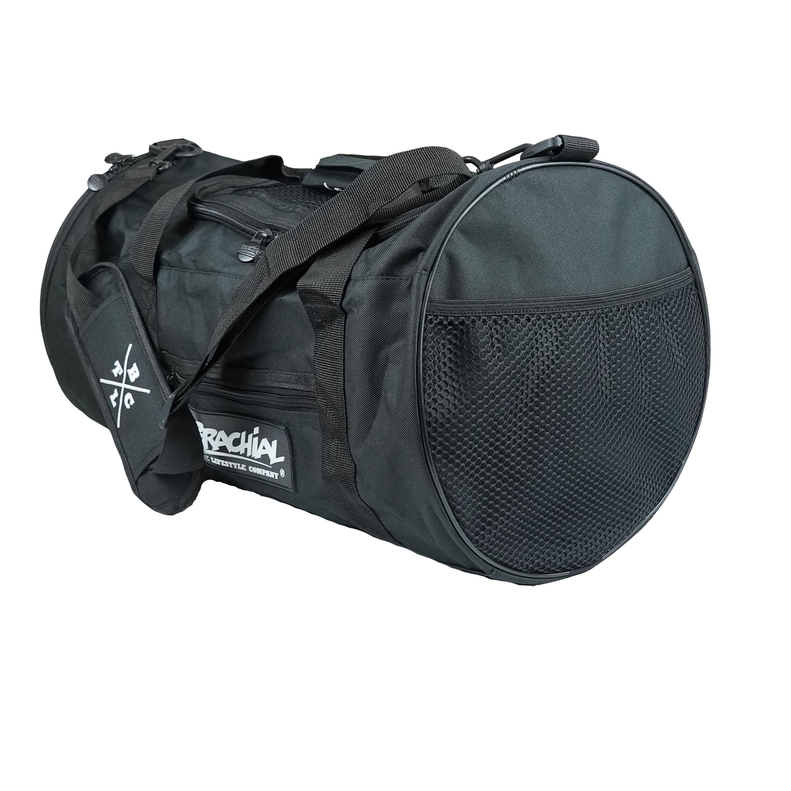 Brachial Premium Herren Sporttasche Travel Schwarz Wasserabweisend mit Schuhfach - Reisetasche Dufflebag Fitnessstudio