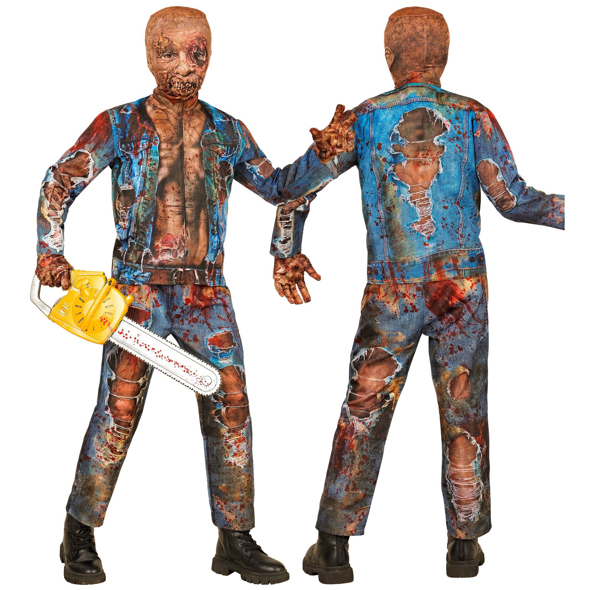 W WIDMANN MILANO Party Fashion - Zombie Kids Costume Set with Mask Complete Outfit for Halloween and Carnival