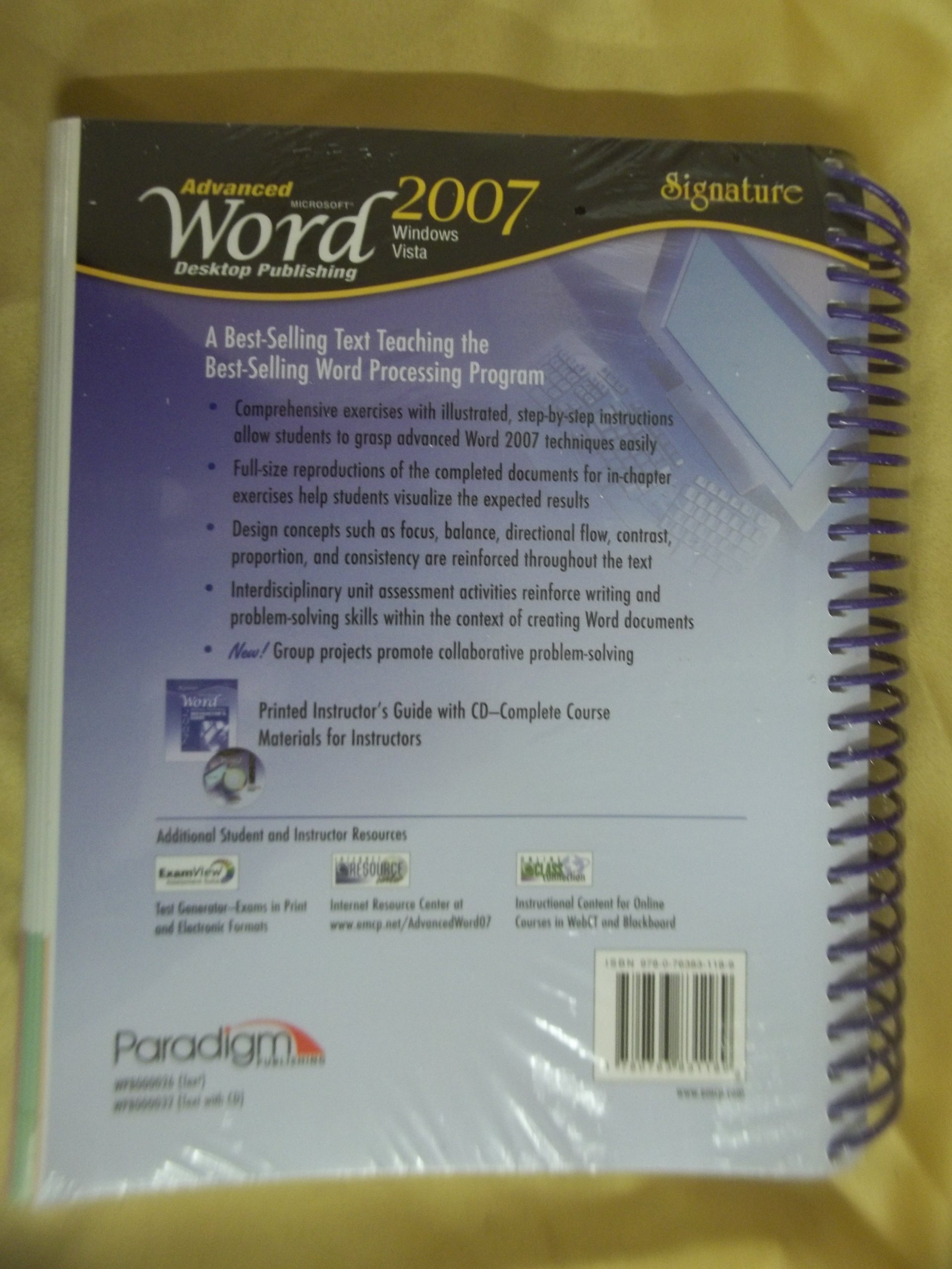 Advanced Microsoft Word 2007: Desktop Publishing, Windows Vista (Signature Series)