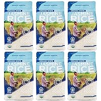 Vista 8 de Lotus Foods Arroz orgánico de jazmín blanco, arroz jazmín, arroz blanco sin gluten, arroz orgánico, arroz adhesivo asiático de grano largo, orgánico