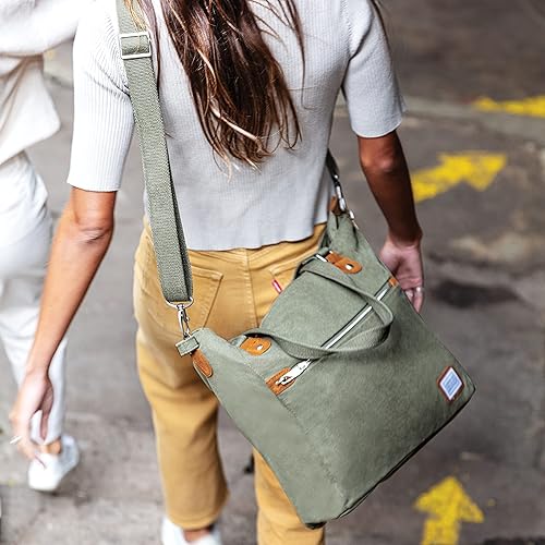 Miniatura 2 de Travelon Bolsa de mano antirrobo Heritage, Salvia, Travelon Bolso de mano Heritage antirrobo