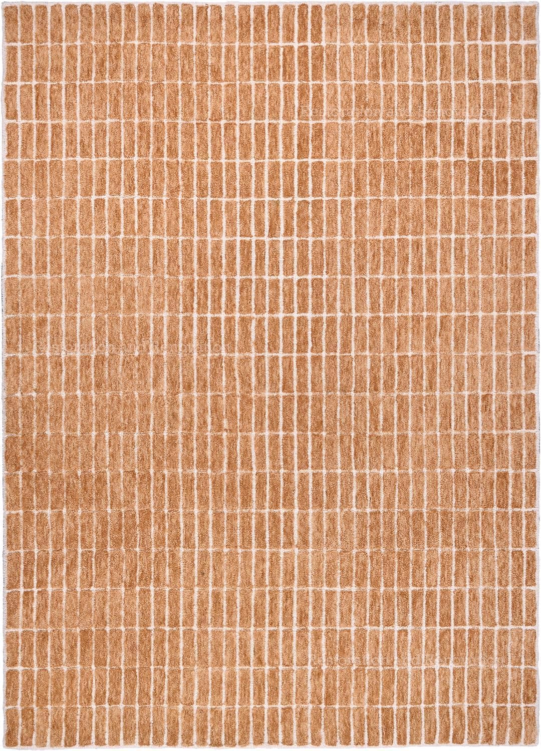 Restoration and Renovation Hand-Tufted 100% Wool Area Rug – Unique Modern Geometric Grid Pattern, Soft Plush Textured Carpet for Living Room, Bedroom, Dining Room & Entryway (Smoke, 3' x 5')
