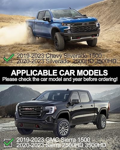 Miniatura 9 de KYBOLT Estribos de 6.3 pulgadas compatibles con Chevy SilveradoGMC Sierra 1500 2500HD 3500HD 2020-2023 1500 Crew Cab (4 puertas de tamaño completo),