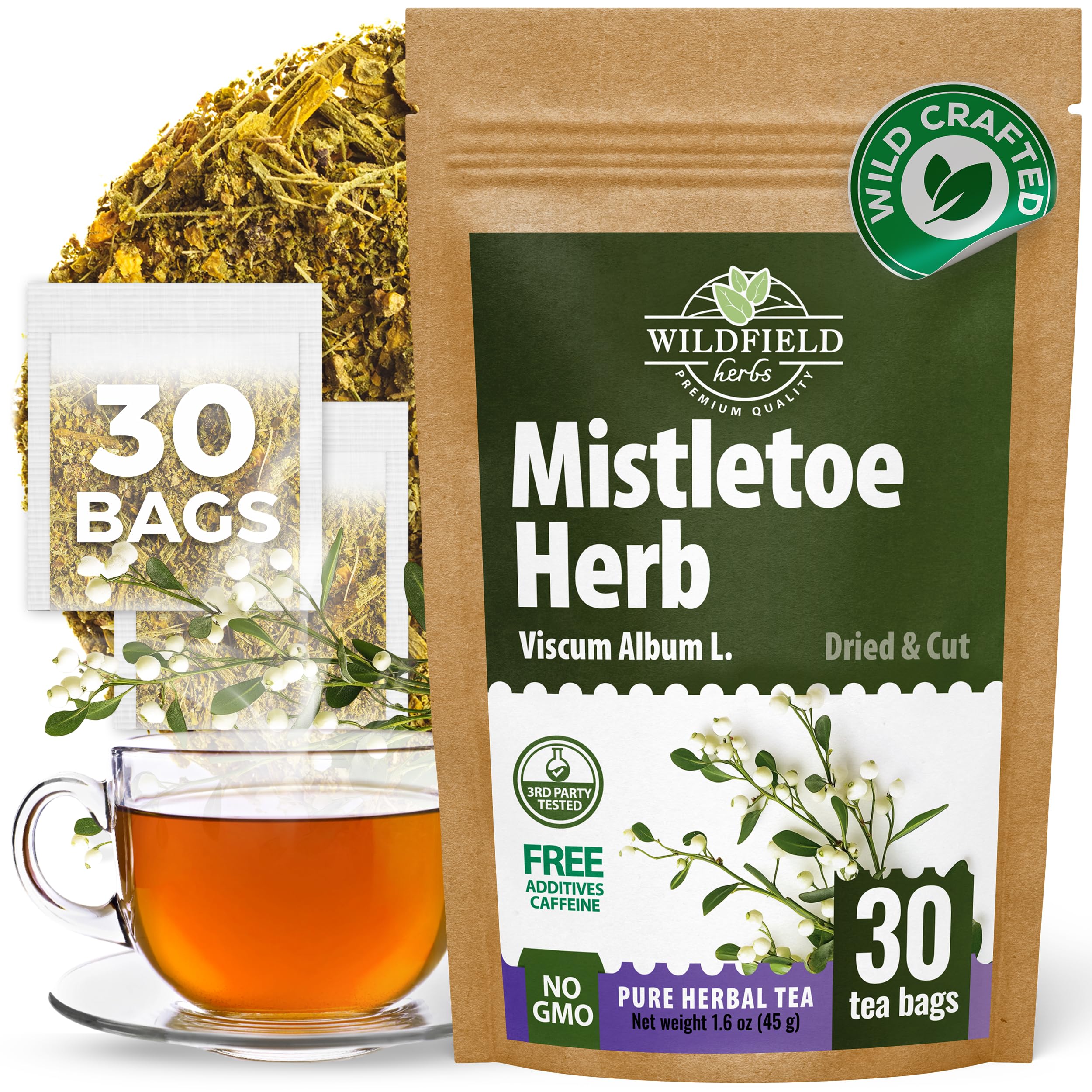 Amazon.com : 30 Bags Dried Mistletoe Herb Tea (Viscum) - 30 Count