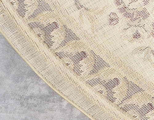 Miniatura 9 de Unique Loom - Alfombra clásica tradicional, colección Versalles, Polipropileno, verdeborgoña