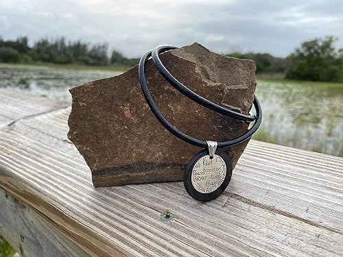 Miniatura 4 de Inspirational Gratitude Shungite Pendant and Leather Necklace  Holiday Gift Idea  Protection Shield Blocker Women Teens