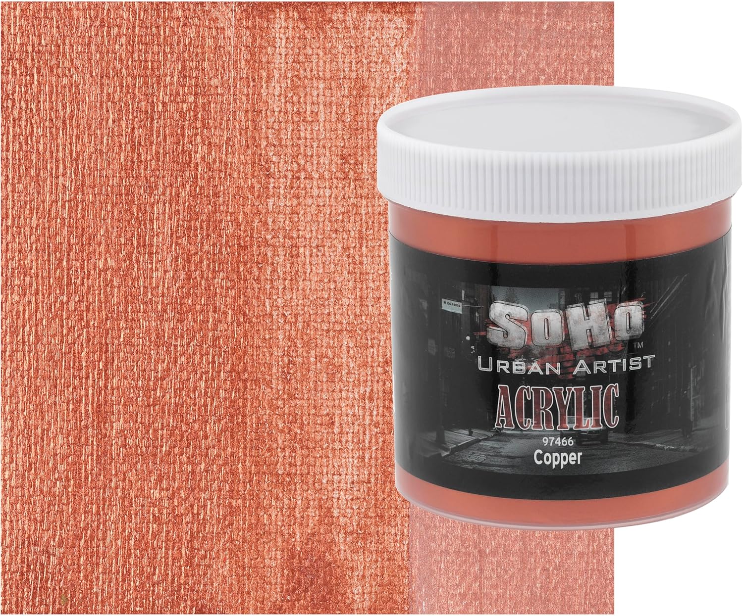 Soho Urban Artist Heavy Body Acrylic Paint - 500 ml Jar - Copper - Thick, Rich Color, Excellent Coverage, Professional Quality - Artists Acrylic Paint