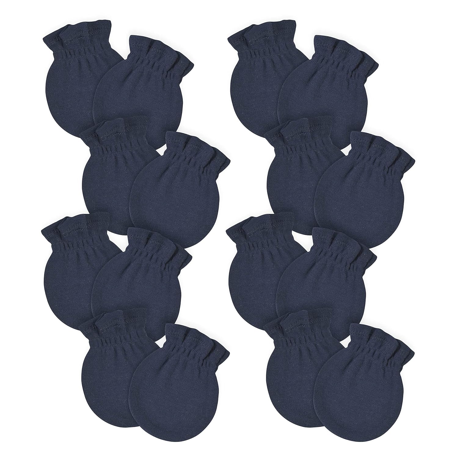 Gerber Baby Girls 8-pack And No Scratch Mittens, Navy, 0-3 Months 8-pack US