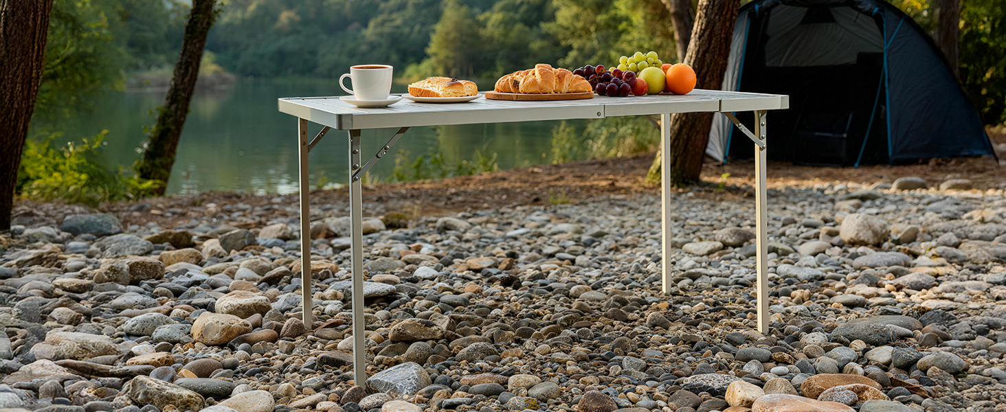TIMBER RIDGE Campingtisch Klappbar Gartentisch Ausziehbar für 4-6 Personen