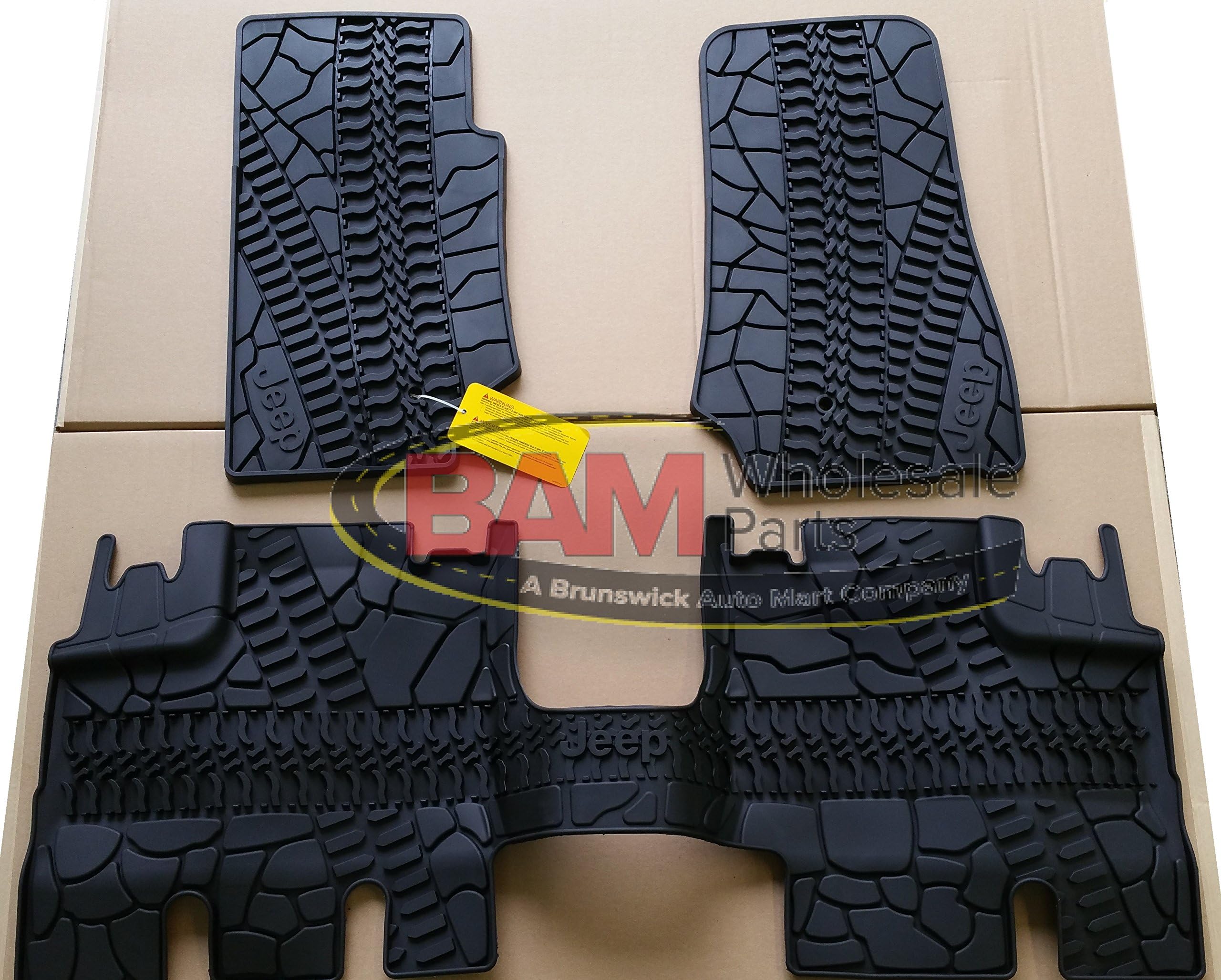 JEEP WRANGLER SLUSH MATS 3 PC SET 07-13 4 DOOR MOPAR