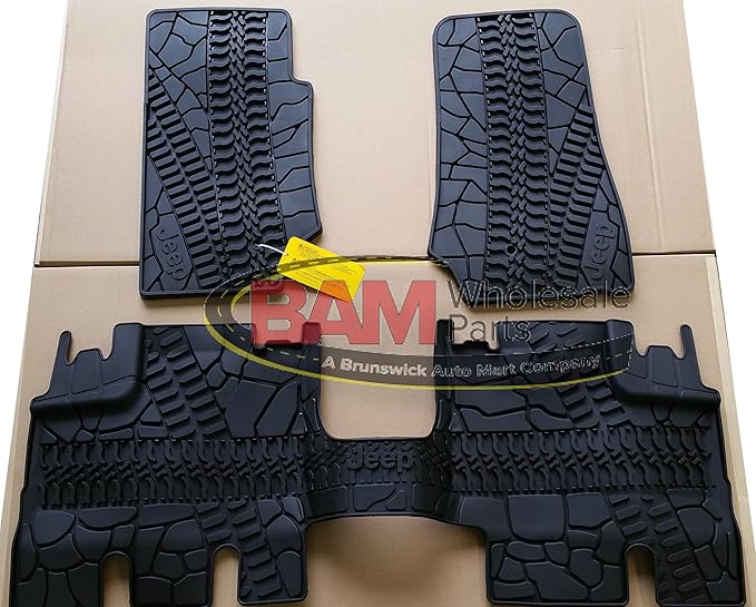 20072013 Jeep Wrangler 4Door Front and Rear Slush Mats3