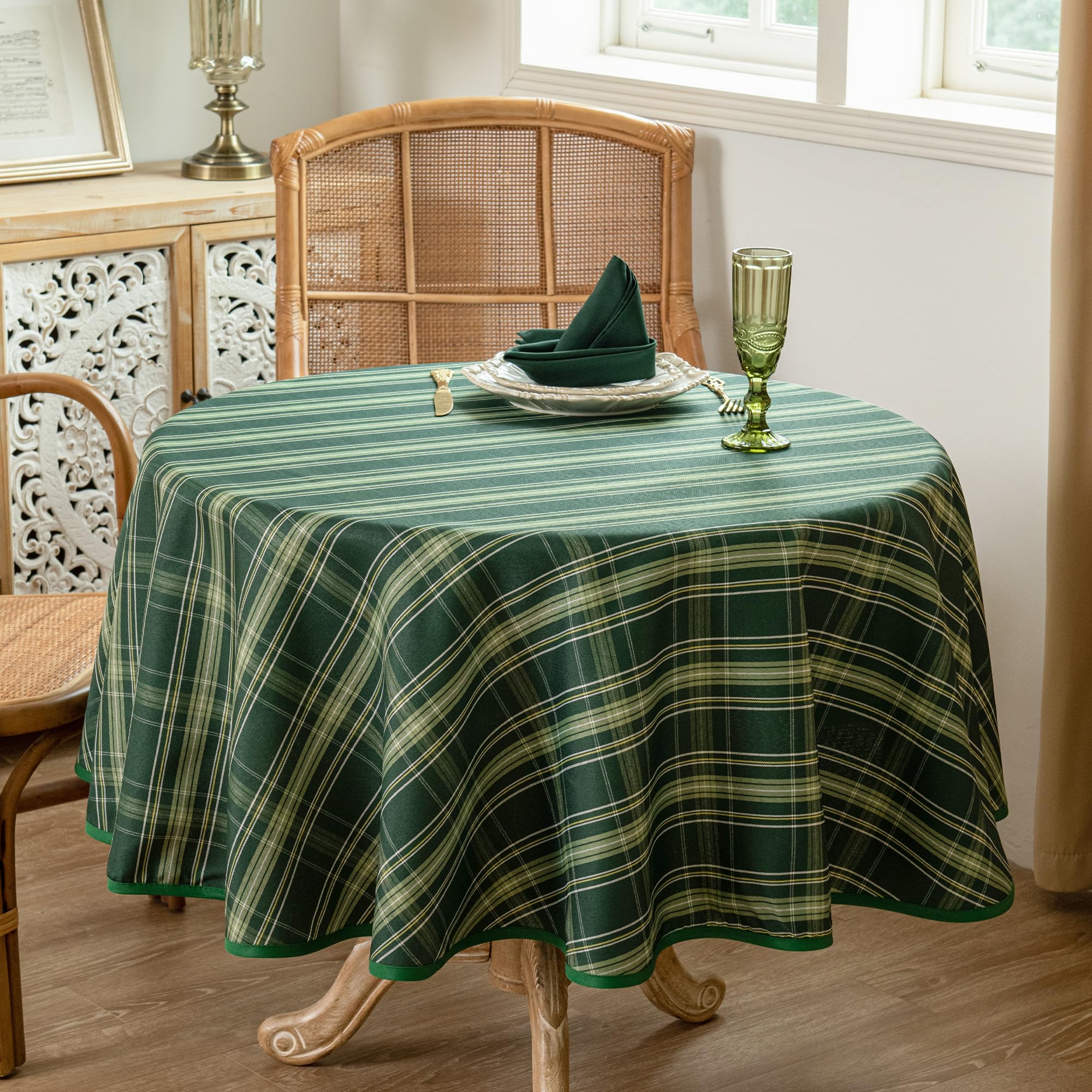 Thanksgiving Plaid Tablecloth - 60x84 Inches -26