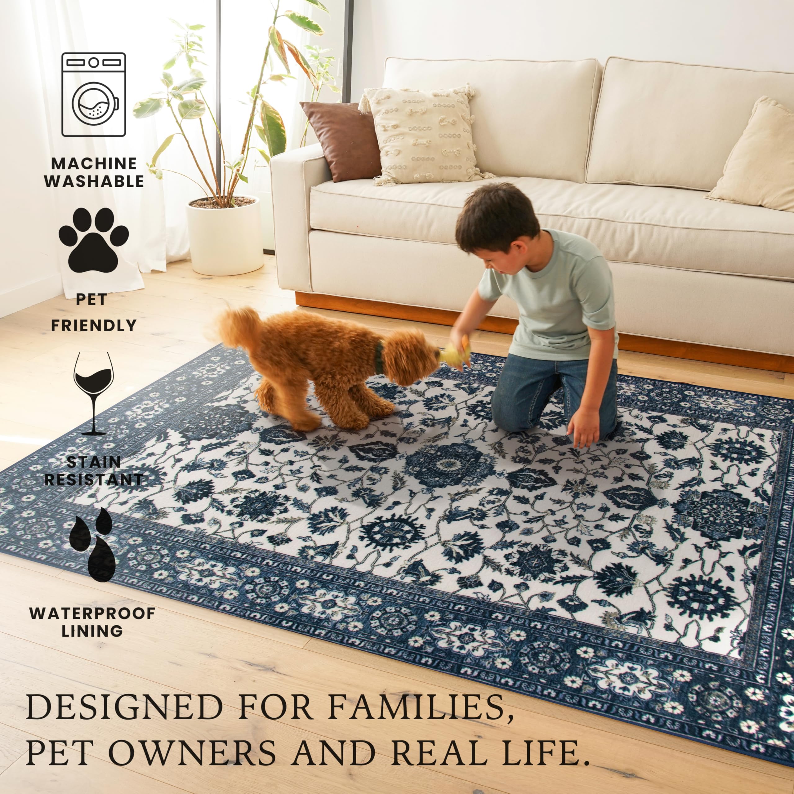MAGIC CARPET マジックカーペット 5.8 Buy My Magic Carpet Washable Rug - Stain Resistant, Waterproof
