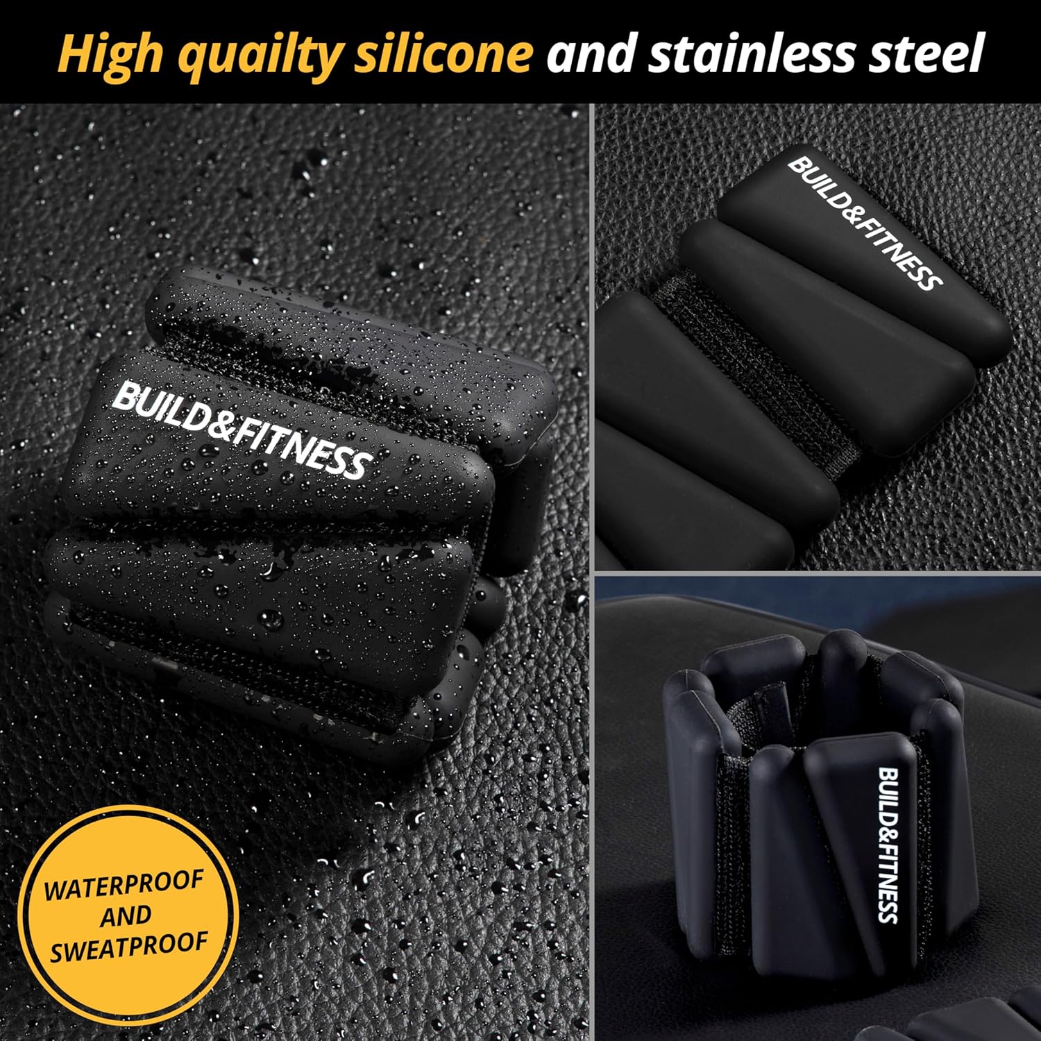 Wrist & Ankle Weights, Adjustable Bands for Women & Men Workouts, Set of 2 – 2lb or 4lb (1lb or 2lb each strap) Ideal for Runs, Jogs, Walks, Yoga, Dance, Pilates, Cardio, Aerobics, Strength Training