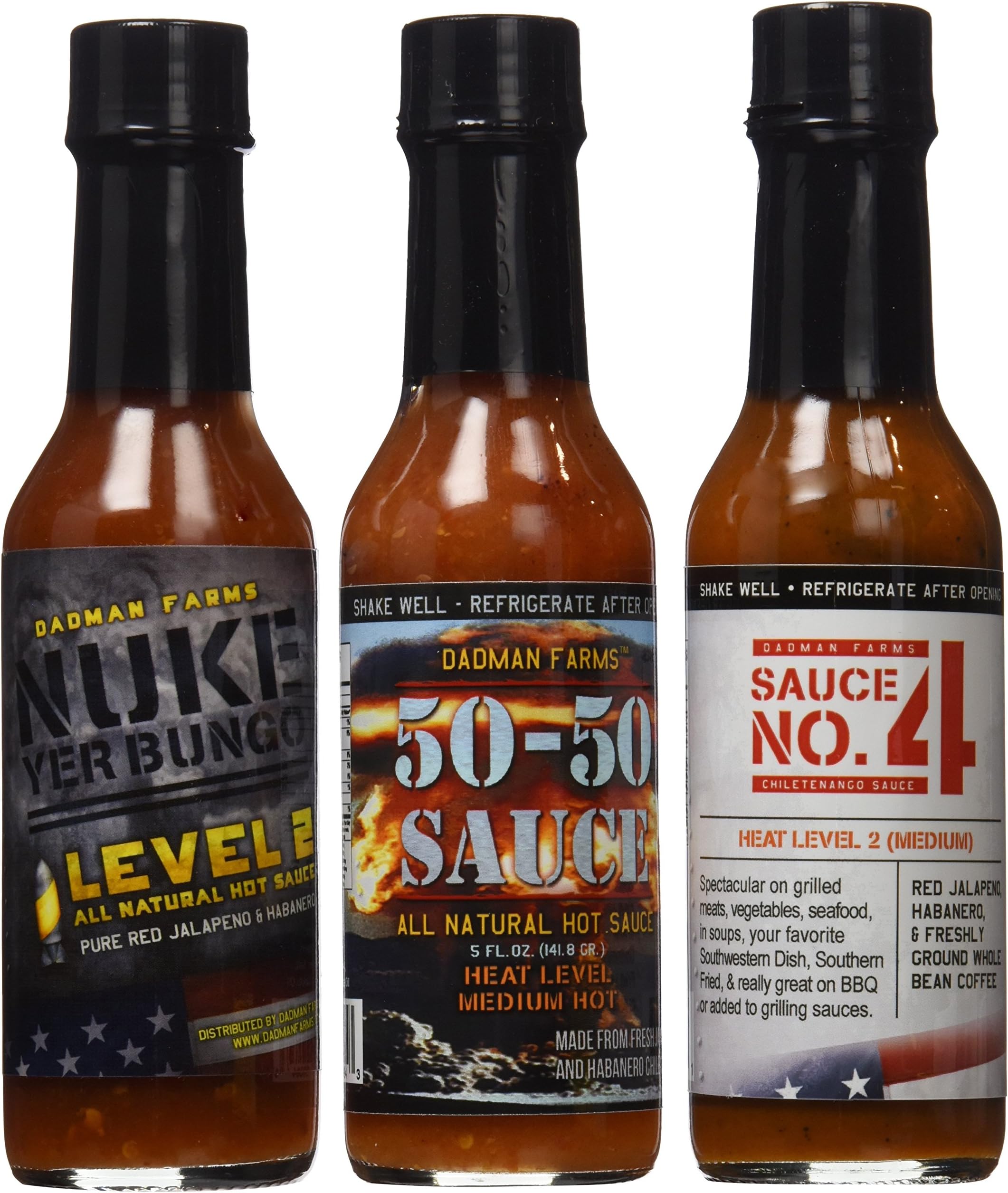 Nuke Yer Bungo Hot Sauce, 3 Pack