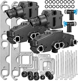 FASWORX Complete Exhaust Manifold Set for Mercury Mercruiser 5.0L, 5.7L, 305, 350 1983-2001, Wet Joint