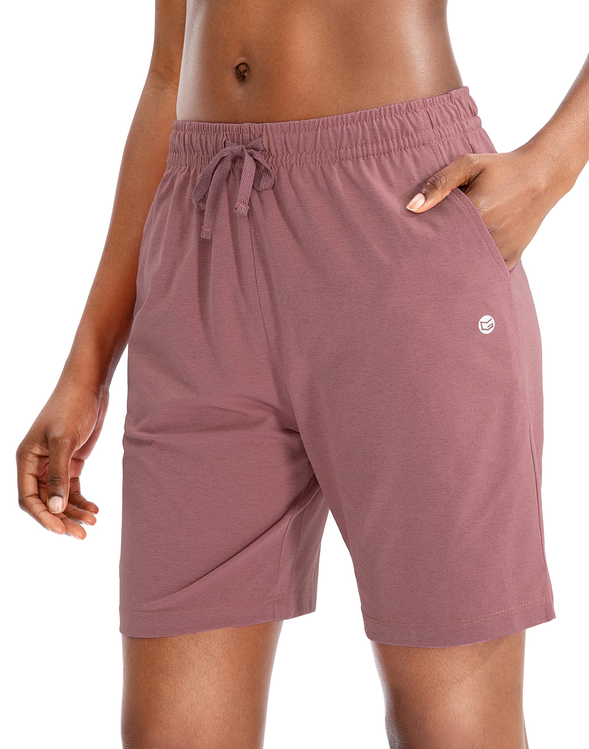 G GradualWomen's Bermuda Shorts Jersey Shorts with Deep Pockets 7" Long Shorts for Women Lounge Walking Athletic