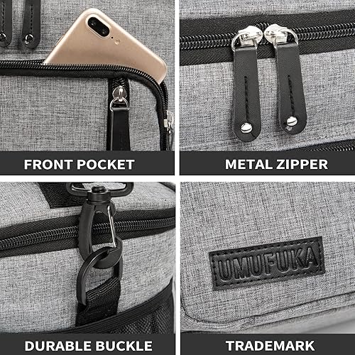 Miniatura 3 de UMUFUKA Bolsa de almuerzo aislada para mujeres y hombres, a prueba de fugas, suave, para adultos, lonchera reutilizable para trabajo de oficina