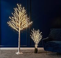 Vista 7 de LITBLOOM Lighted White Birch Twig Branches 30IN 150 LED Plug in with Timer and Dimmer, Artificial Tree Branch with Lights for Indoor Outdoor Home