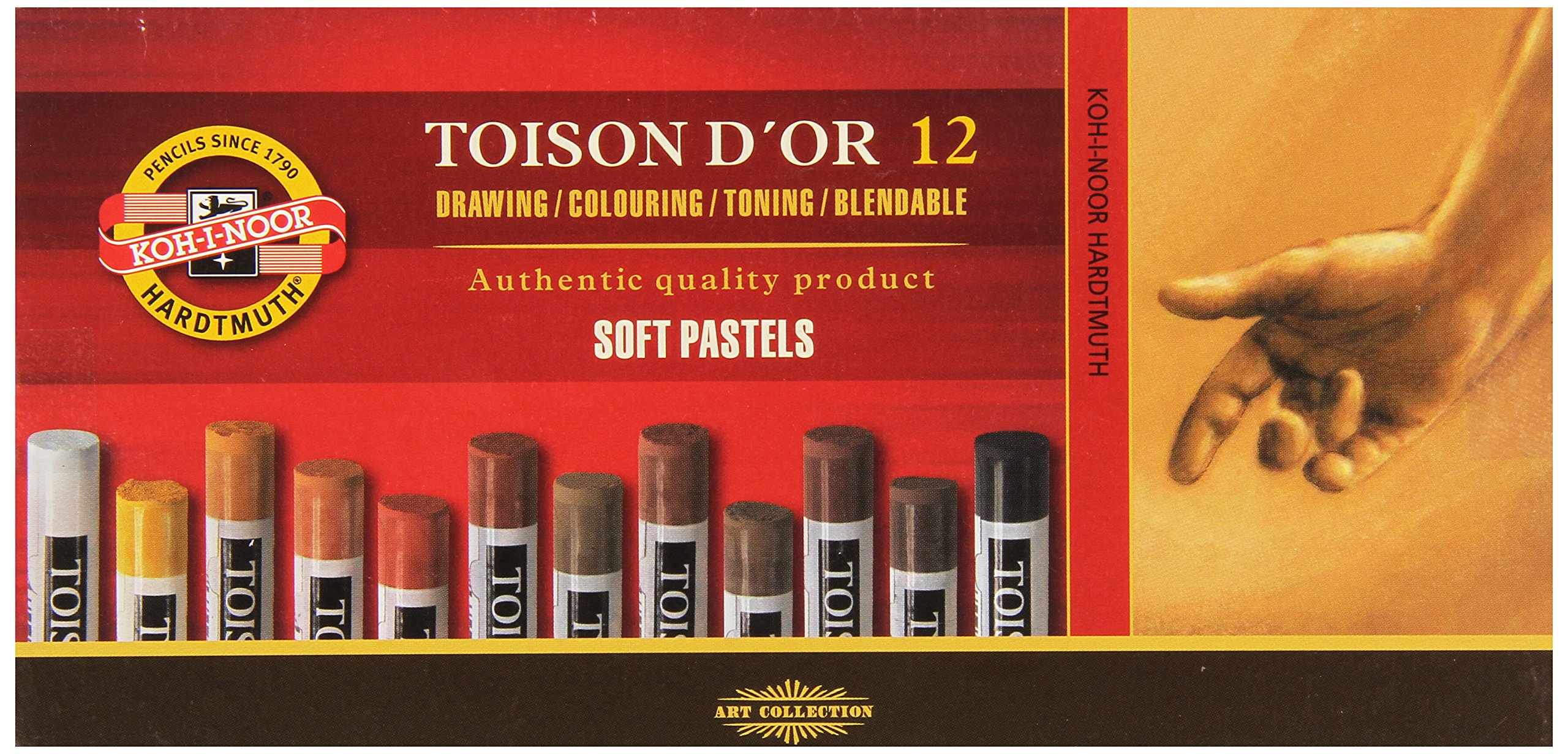 KOH-i-Noor Toison D'or - 12 Round Soft Pastels - Special Shades 8522B