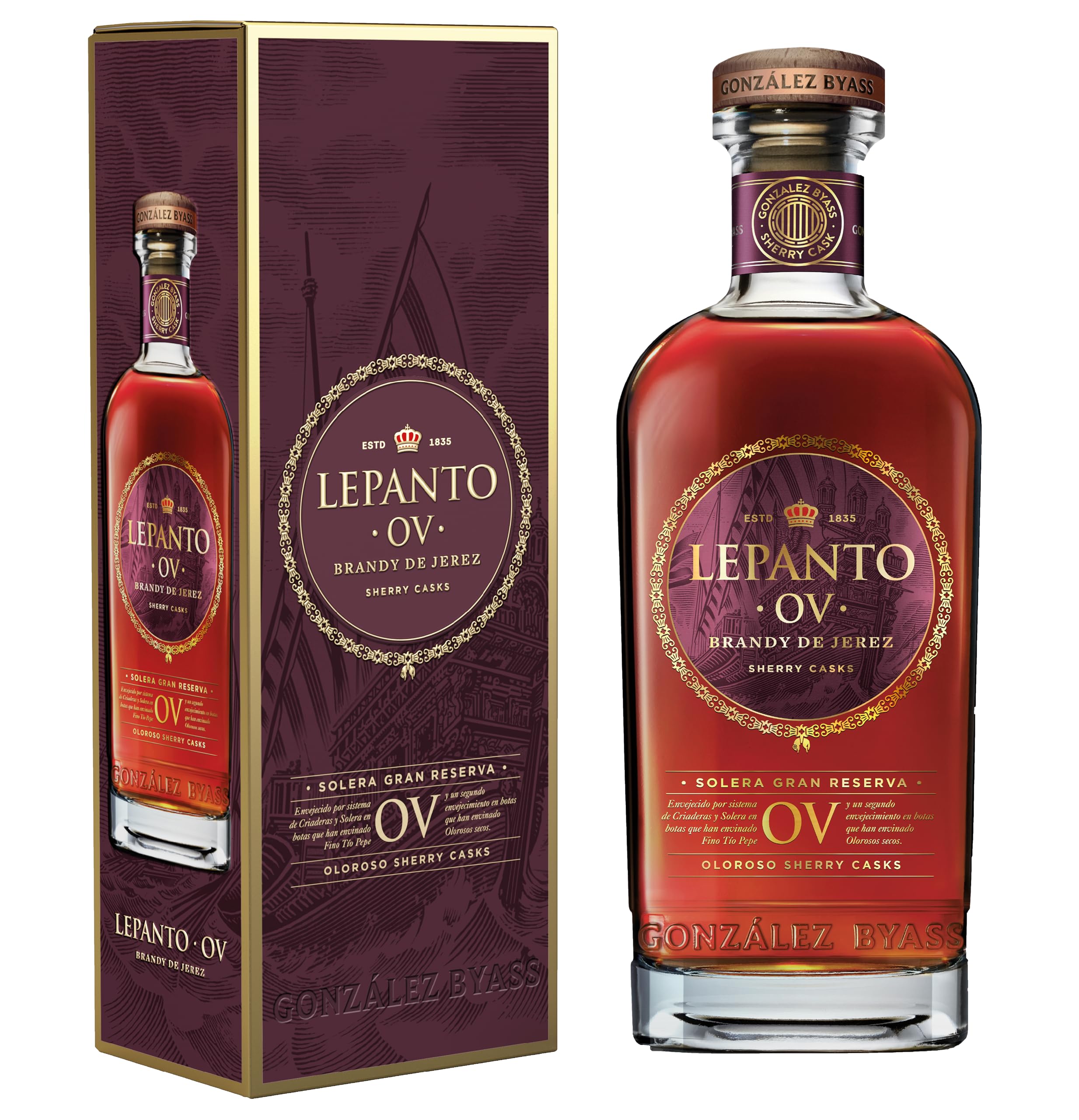 Lepanto Oloroso Solera Gran Reserva 70cl/700ml Bottle – Brandy de