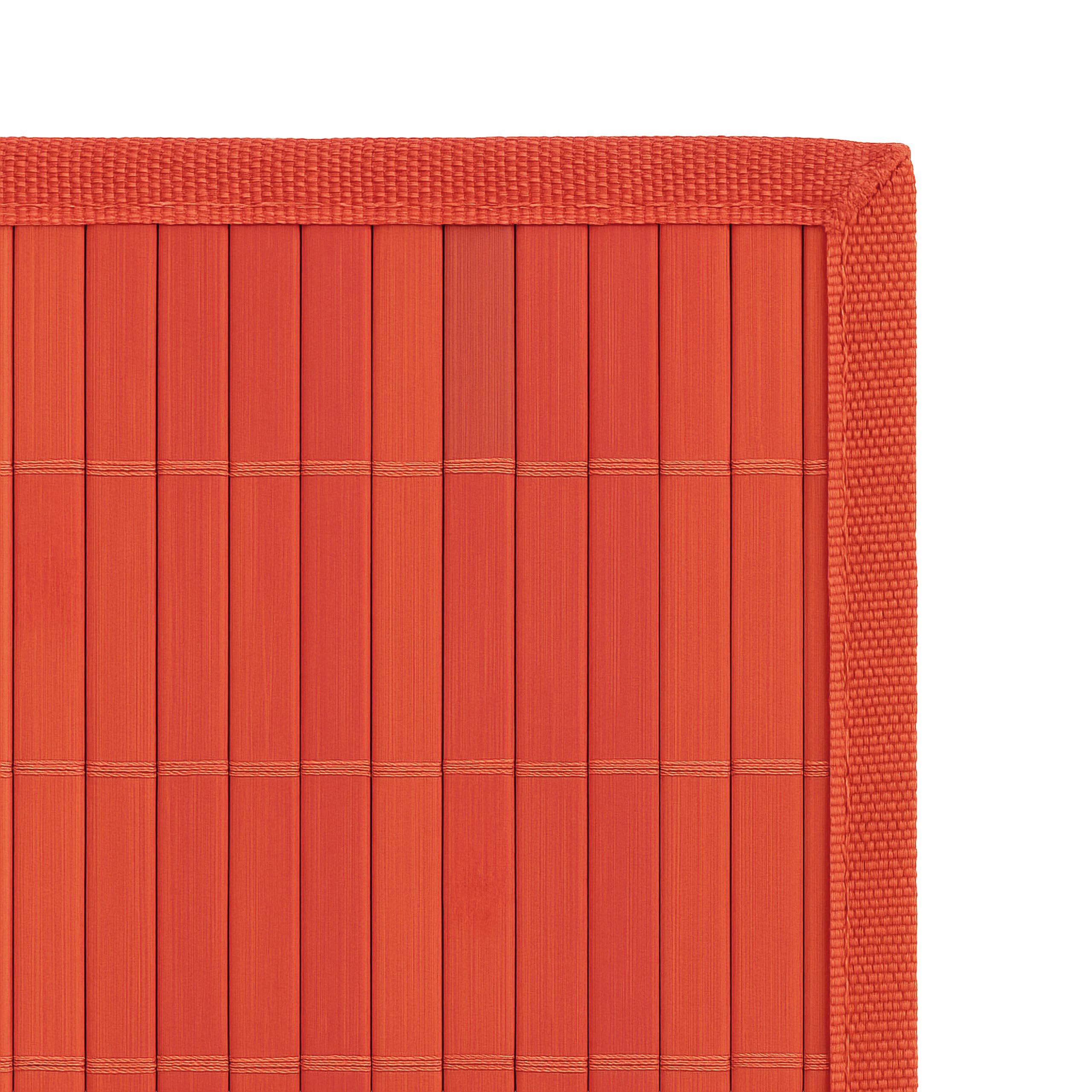Relaxdays Tovagliette Americane In Bambù Set 4 Pz | Antiscivolo, Bordo In Tessuto, 45x30 Cm, Naturali