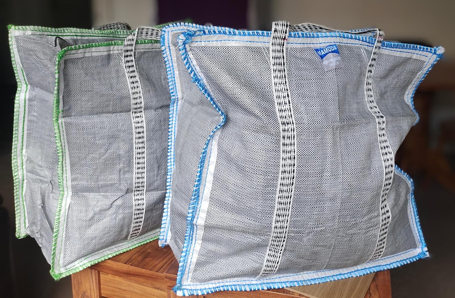 Heavy Duty Storage Bags For Moving House, Laundry and Shopping with strong Zip and Handle, Ghana must go Bag. (Large)