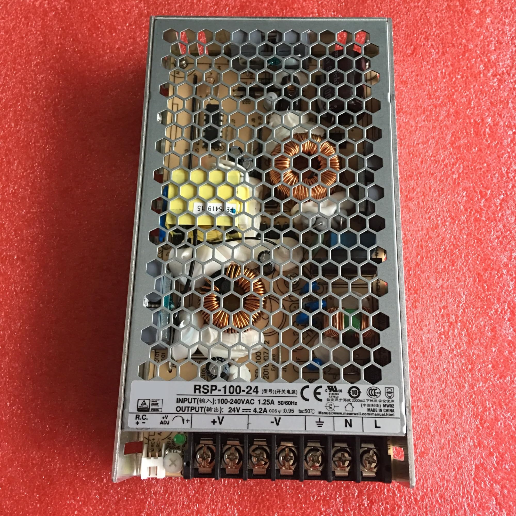 Fuente de alimentación RSP-100-5V de 100 W con salida de grupo único y función PFC