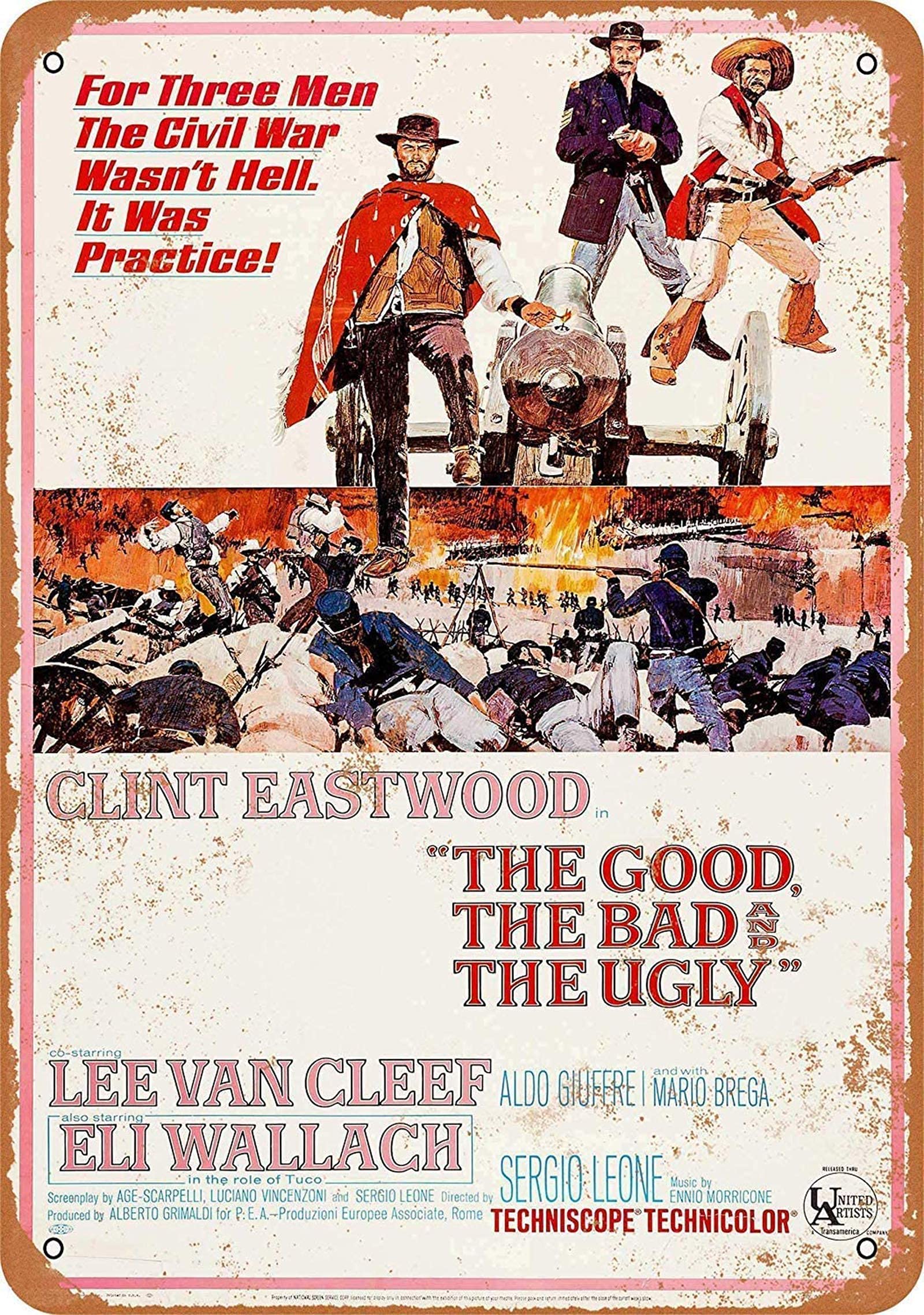 Tomlinsony 8 X 12 Metal Sign - Vintage Look 1966 The Good, The Bad And The Ugly Movie