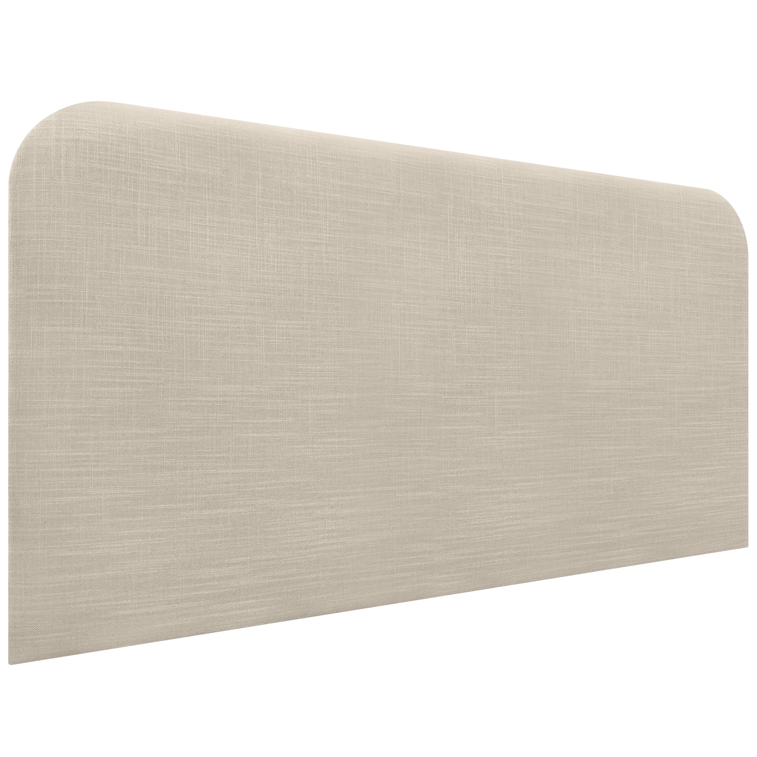 DHOME Cabecero Tapizado Liso Curvo Lino 70cm Altura para Pared Acústicos Cabeceros Absorbentes Cabezal Cama Dormitorio (Beige, 150cm)