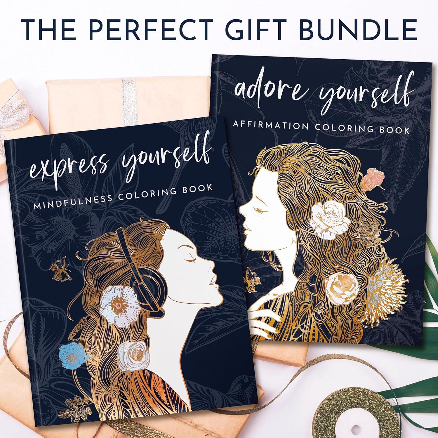 RYVE Adult Coloring Book for Women - Mindfulness Coloring Book with Personal Growth Prompts - Mindfulness Gifts, Relaxation Gifts for Women