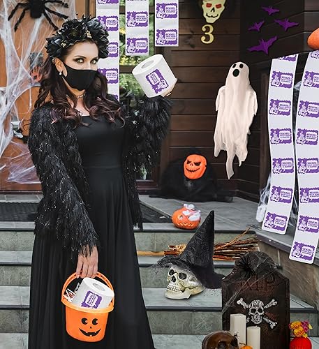 Miniatura 6 de Printed TP Halloween Beware Papel higiénico con estampado de regalo de broma - Papel higiénico aterrador para regalo de broma sorpresa para