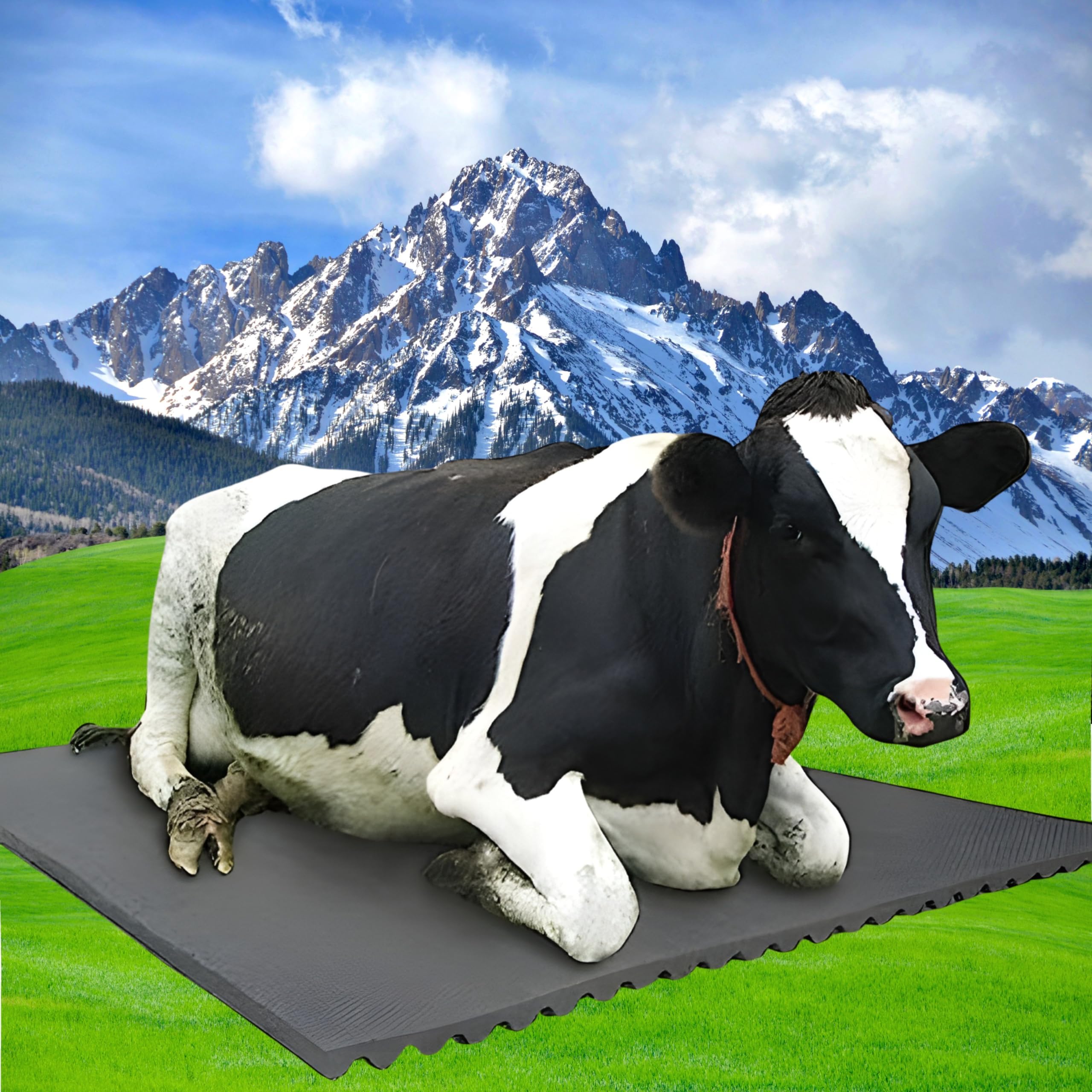Kisaan King Heavy Duty Cow/Horse Mats || 140 * 234 CM || Non Slip Surface for Your Cows, Buffalos, Horses, pet Animals || Shock Absorption 5 Ft * 8 Ft (Standard Size) || Heavy Duty Cow Mats