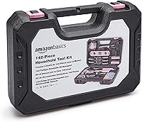 Vista 6 de Yaxa Basics Kit de herramientas para el hogar con estuche de almacenamiento, 142 piezas, rosa, 13.39 x 9.25 x 2.95 pulgadas