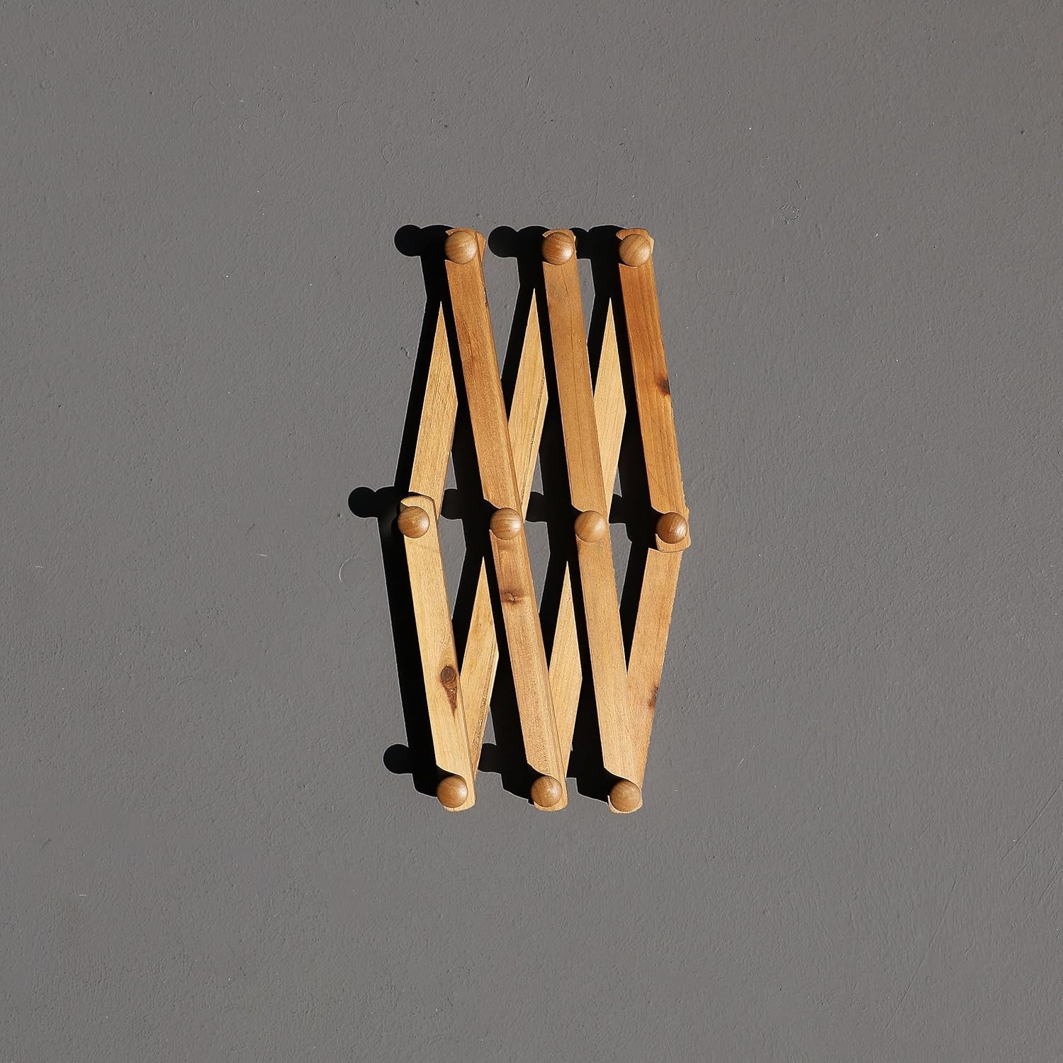 COLL] Wall Hanger, Foldable, 10 Hooks, Coat Hanger, Natural 【写真立て】 Wo