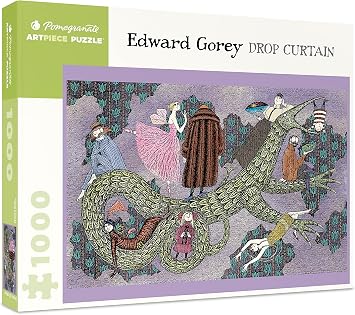 Pomegranate 1000 Piece Jigsaw Puzzle for Adults, Edward Goreys Drop Curtain, Matte Finish, Snug Fit
