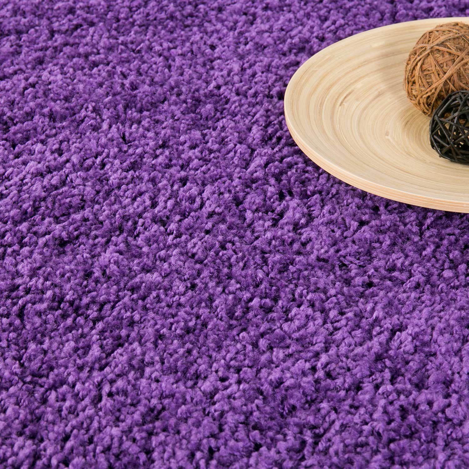 Vimoda Teppich Prime Shaggy Hochflor Langflor Einfarbig Modern Lila für Wohnzimmer – Bild 4