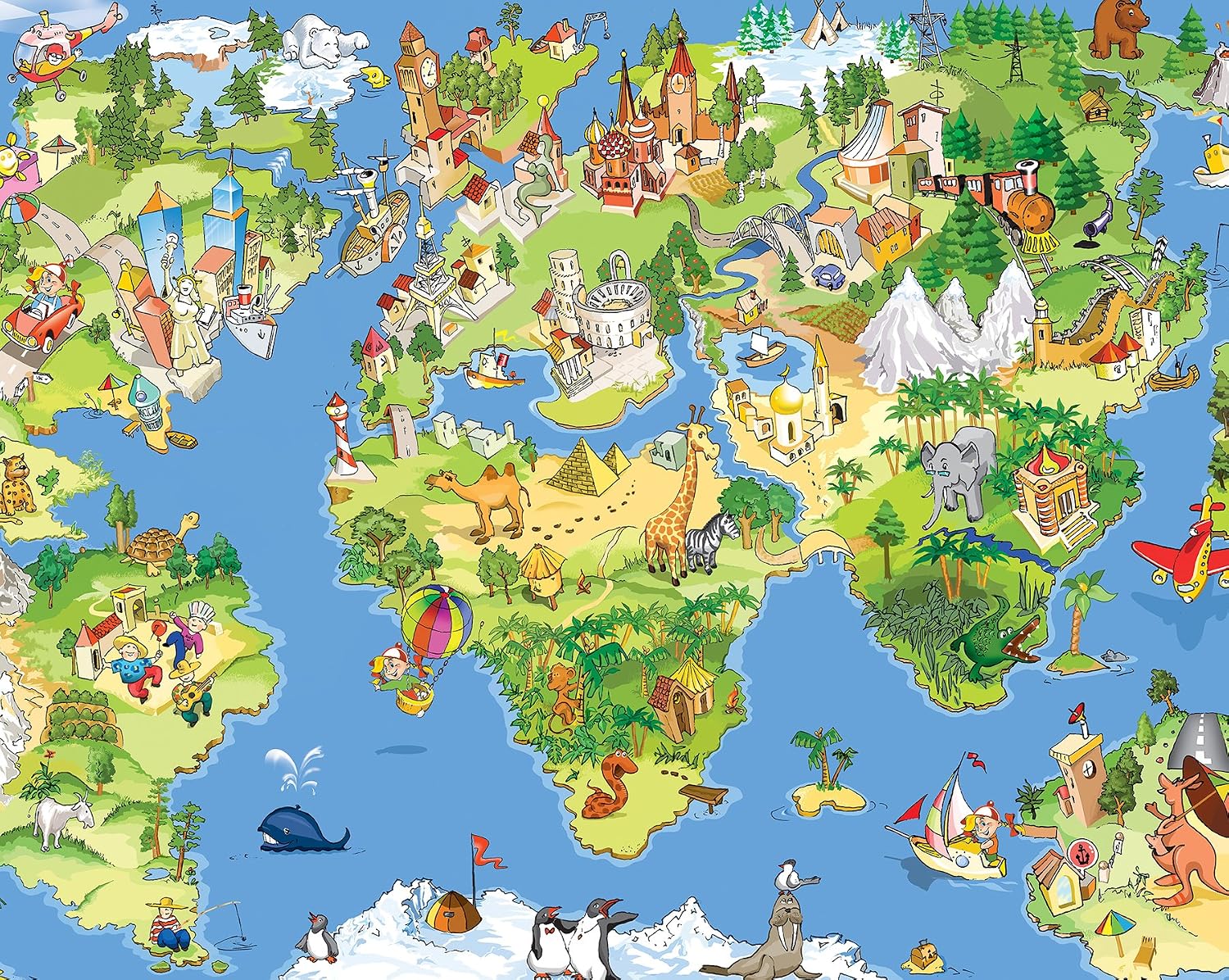 Lowest Price OhPopsi WALS0074 World Wonders Wall Mural Lowest Price OhPopsi WALS0074 World Wonders Wall Mural