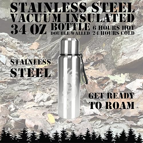 Miniatura 2 de Aquapelli Botella de agua aislada al vacío, 34 onzas, acero inoxidable