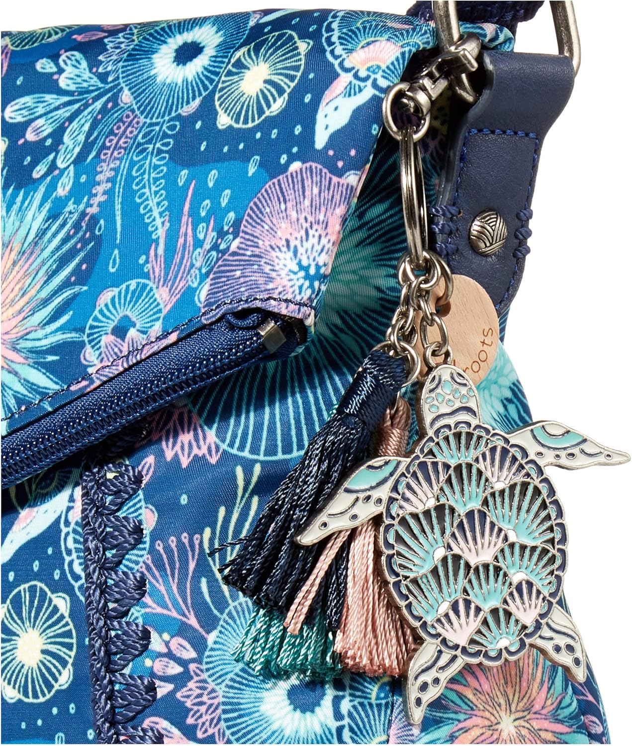 Sakroots Artist Circle Foldover Crossbody Bag in Eco-Twill, Multifunctional Purse - Image 2