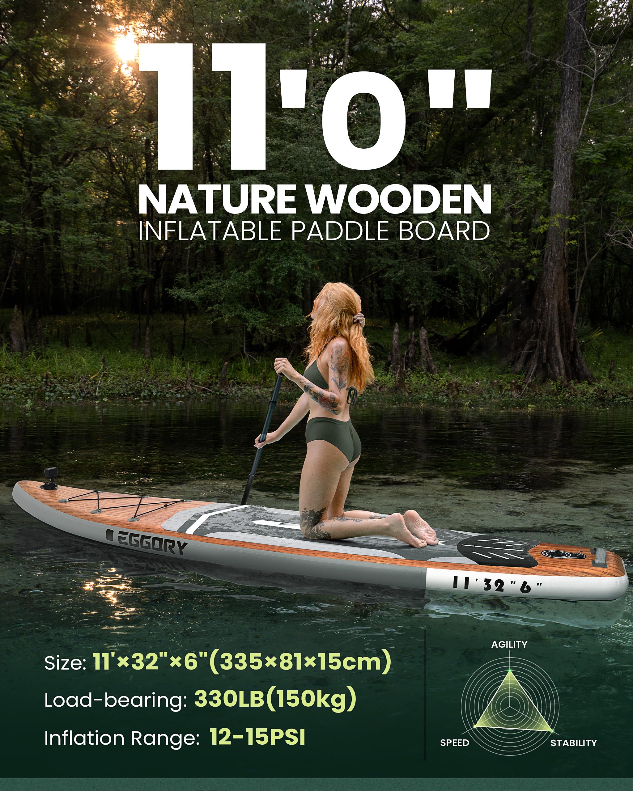 Tabla de surf de pie con remo, accesorios que incluyen remo de doble uso y asiento para kayak, remo de pie con gran estabilidad, remo para remo de pie