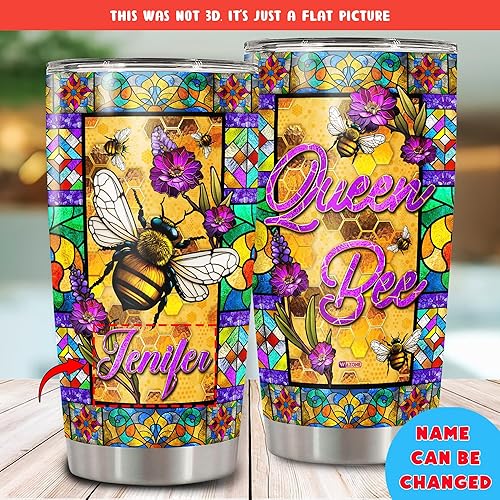 Vista 32 de WAZONE Vaso personalizado de flores de mariposa con tapa, acero inoxidable azul marino, 20 30 onzas, taza de café de viaje con aislamiento al vacío