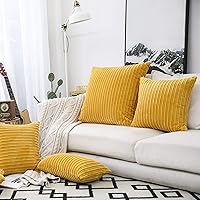 Vista 685 de UGASA - Juego de 2 fundas de almohada de terciopelo a rayas, funda decorativa para cojín con cremallera oculta para el hogar, sofá, dormitorio