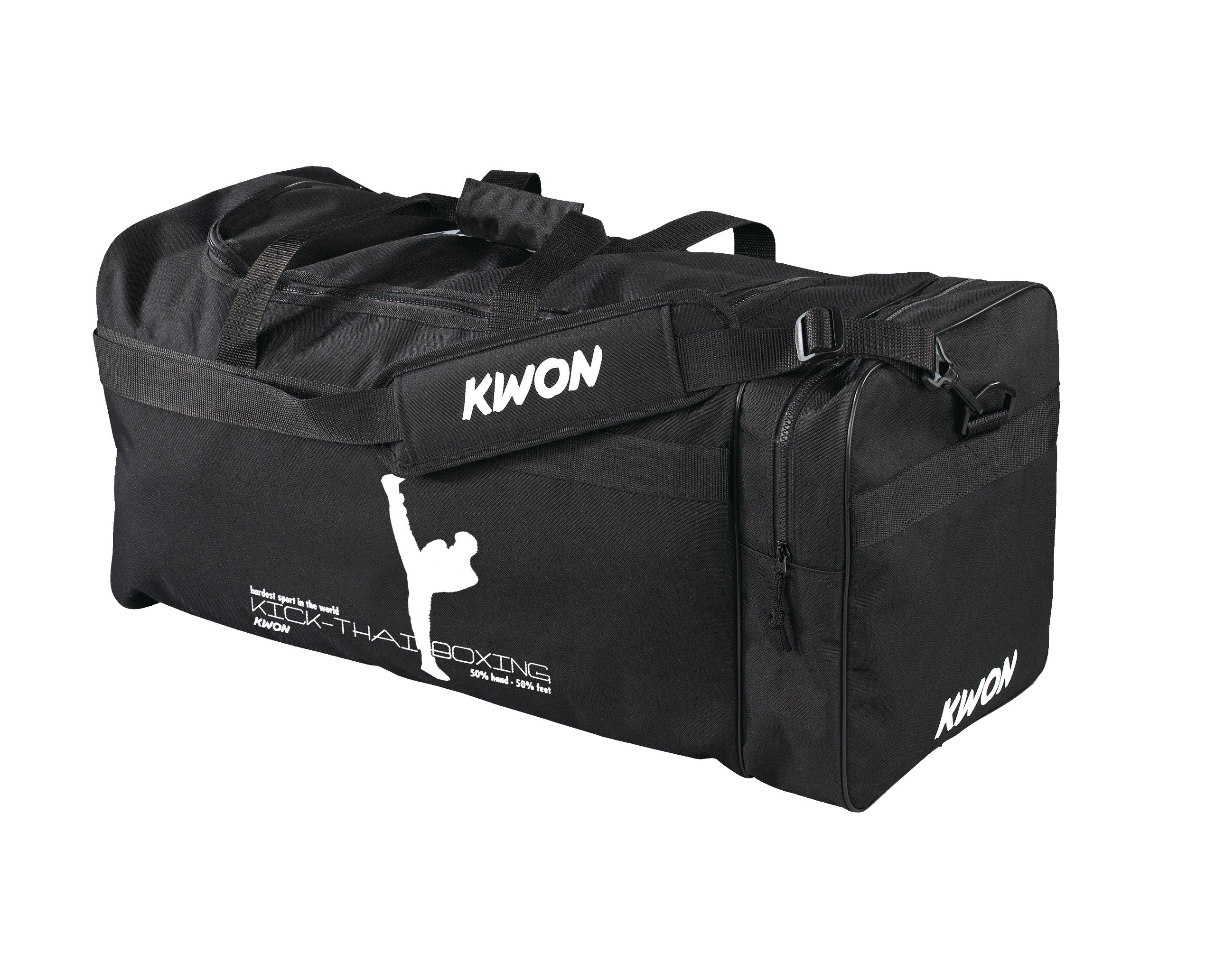 Kwon Trainingstasche Kick Thaiboxing, schwarz